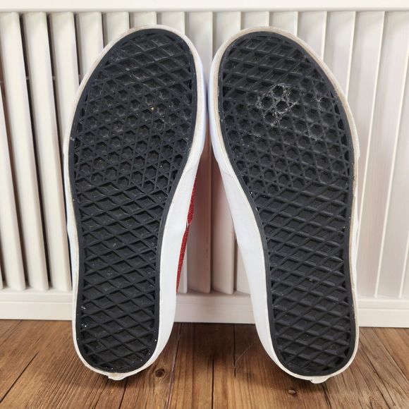 Vans Red Glitter Athletic Shoes - Picture 7 of 10